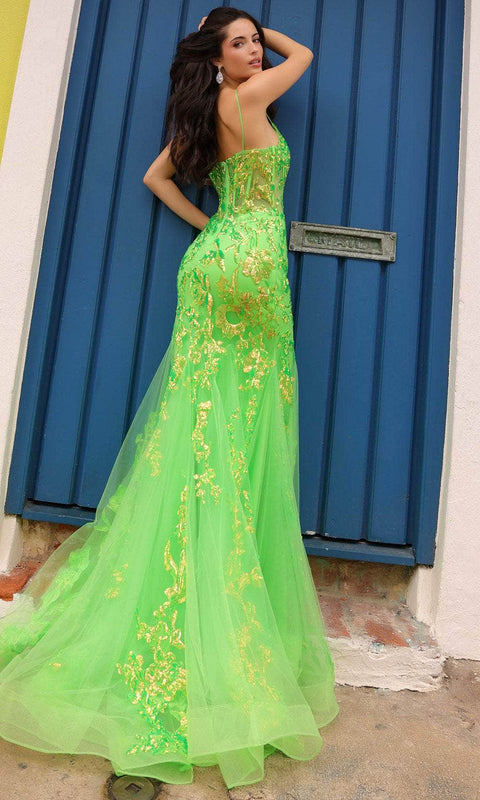 Nox Anabel Q1390 - Sheer Corset Prom Dress