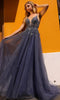 Nox Anabel Q1391 - Illusion Embroidered A-Line Prom Dress