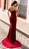 Nox Anabel R1244 - Draped Velvet Prom Dress