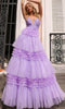 Nox Anabel R1316 - Strappy Back Ruffled Prom Dress