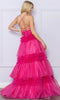 Nox Anabel R1316 - Strappy Back Ruffled Prom Dress