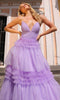 Nox Anabel R1316 - Strappy Back Ruffled Prom Dress