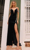 Nox Anabel R1428 - Cold Shoulder V-Neck Prom Dress