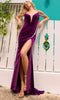 Nox Anabel R1428 - Cold Shoulder V-Neck Prom Dress