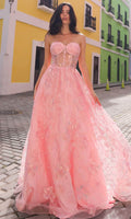Nox Anabel T1332 - Floral Printed Corset Prom Gown
