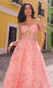 Nox Anabel T1332 - Floral Printed Corset Prom Gown