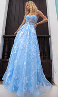 Nox Anabel T1332 - Floral Printed Corset Prom Gown