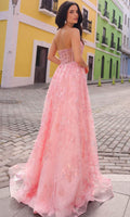 Nox Anabel T1332 - Floral Printed Corset Prom Gown