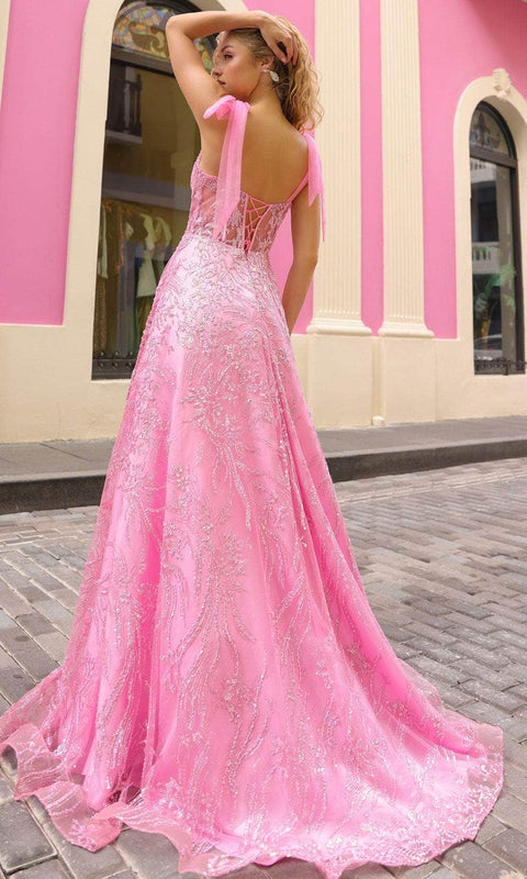 Nox Anabel T1336 - Sweetheart Neck Tie Strap Ballgown