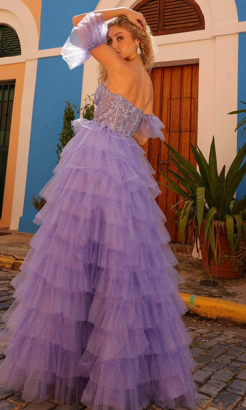 Nox Anabel T1338 - Sweetheart Embellished Corset Prom Dress