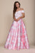 Off Shoulder Sweetheart Neckline Floral, A-Line Gown 8301 by Nox Anabel