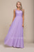 Chiffon A-Line Illusion Applique Rhinestone Ornate Brides Maids Dress 8334 by Nox Anabel