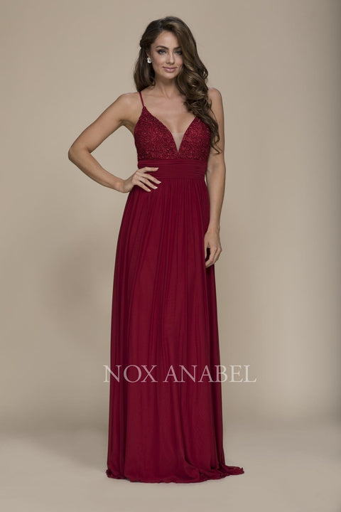 Party Cocktail Ornate Bodice Empire A-Line Gown A070 by Nox Anabel