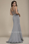 Long Evening Dress with Illusion Bust and Back C001 by Nox Anabel