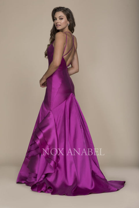 Elegant V-Back Sweetheart Bodice with Double Spaghetti Straps Cross Back Prom Dress C034 by Nox Anabel