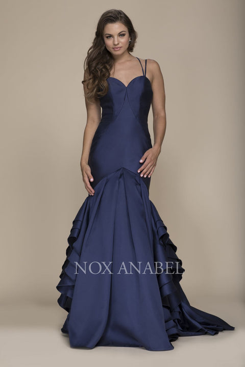 Elegant V-Back Sweetheart Bodice with Double Spaghetti Straps Cross Back Prom Dress C034 by Nox Anabel