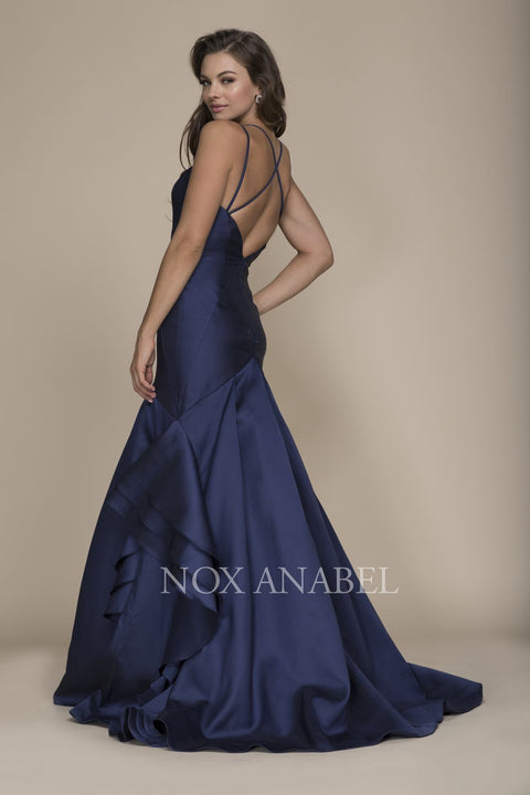 Elegant V-Back Sweetheart Bodice with Double Spaghetti Straps Cross Back Prom Dress C034 by Nox Anabel