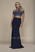 Elegant Off Shoulder Dress with Heavy Beaded Top and Beaded Waistline Skirt C082 by Nox Anabel