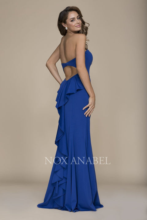 Long Sweetheart Bodice Strapless Evening Dress E002 by Nox Anabel