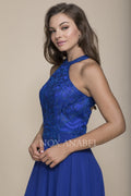 Beautiful Embroidered Halter Chiffon A-Line Prom Dress J117 by Nox Anabel