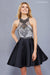 High Halter Illusion Lattice Cocktail Short Dress_6243 by Nox Anabel