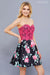 Elegant Lace Corset Top with Floral Short Dress 6270 by Nox Anabel