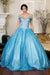 Off Shoulder Glitter Ball Gown by Elizabeth K GL1911