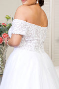 Off Shoulder Glitter Bridal Gown by GLS Gloria GL1936