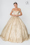 Elizabeth K GL2831's Glittering Off-Shoulder Ball Gown