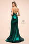 Metallic One Shoulder Iridescent Gown by Nox Anabel M327