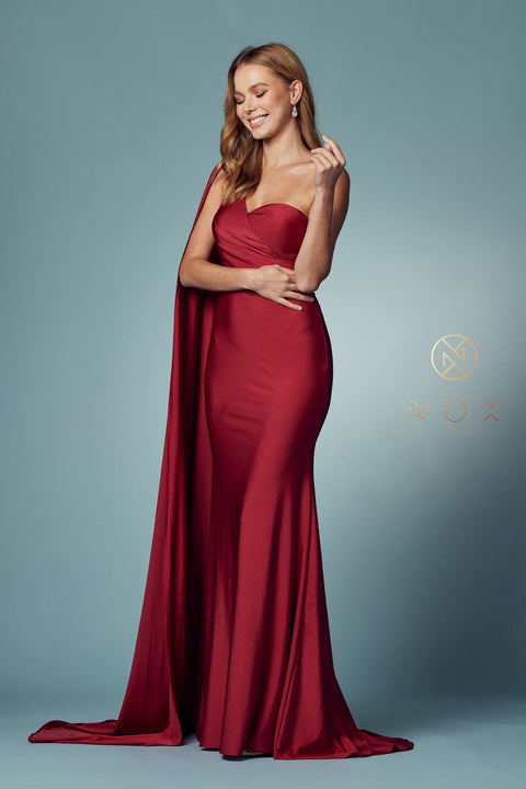 One Shoulder Mermaid Dress by Nox Anabel E475