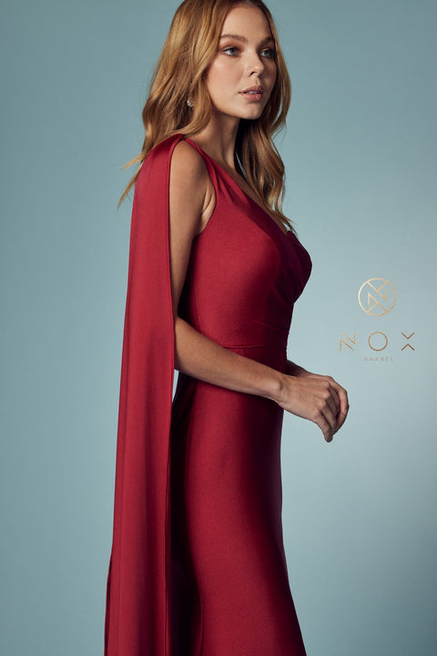 One Shoulder Mermaid Dress by Nox Anabel E475