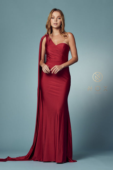 One Shoulder Mermaid Dress by Nox Anabel E475