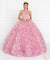 Elizabeth K GL1554's Ball Gown with Sweetheart Neckline and Organza Ruffled Skirt