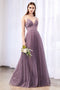 Plus Size Long Pleated Tulle Dress by Cinderella Divine CD184