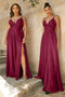 Cinderella Divine 7485C Plus Size Long Satin Sweetheart Dress