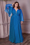 PLUS SIZE A LINE DRESS BY CINDERELLA DIVINE CD242C