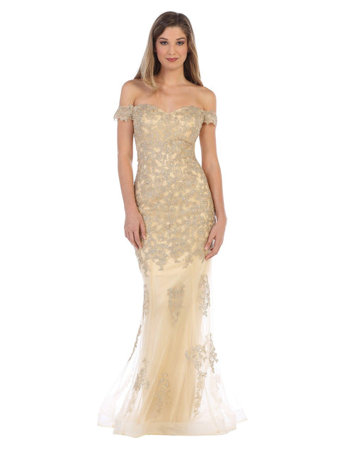 Prom Long Off Shoulder Fitted Formal Evenin Dress