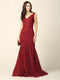 Long Sleeveless Formal Fitted Lace Prom Dress