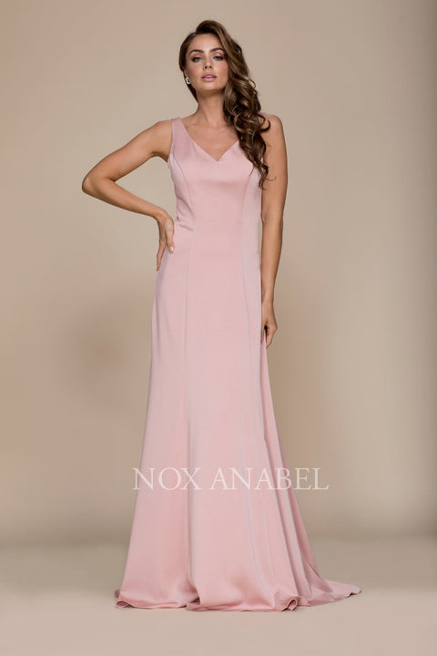 Beautiful Sleeveless V-Neck Prom Dress Q011 by Nox Anabel