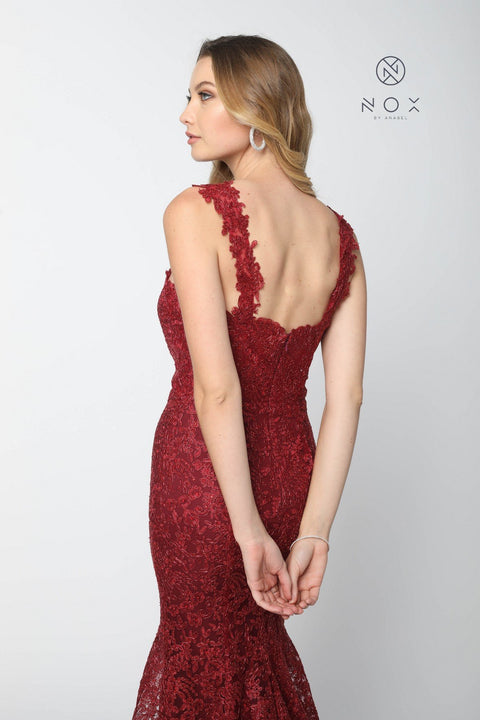 Sweetheart Neckline Embroidered with Sequined Long Dress_R216 by Nox Anabel