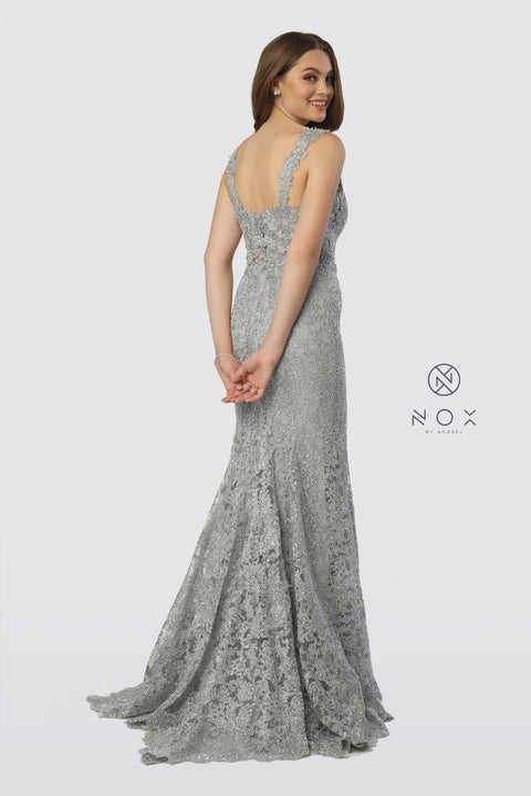 Sweetheart Neckline Embroidered with Sequined Long Dress_R216 by Nox Anabel