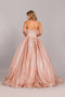 Strapless Rose Gold Glitter Ball Gown by Cinderella Couture