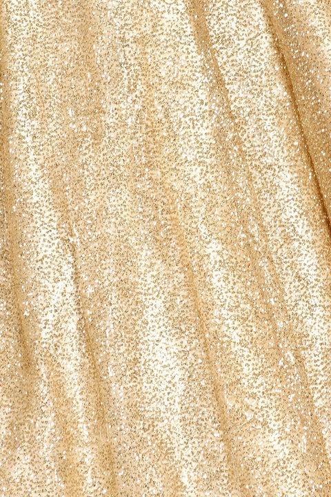 Strapless Rose Gold Glitter Ball Gown by Cinderella Couture
