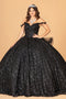 Ball Gown with Ruffled Floral Print by Elizabeth K GL3072