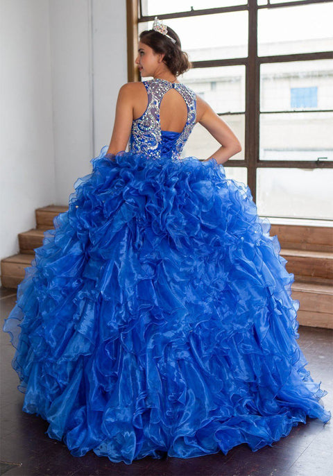 Ruffled Quinceanera Sleeveless  Dress by Calla KY71212X