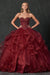 Sweetheart Ruffled Ball Gown by Juliet 1425