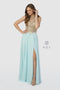 High-Neck Long Prom Dress with Open Back_S202 by Nox Anabel