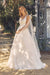 Bridal Gown with Sequin Cape Sleeve by Nox Anabel JE947