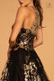 GLS Gloria GL2655's Evening Dress with Sequin-Adorned Floral Print and Halter Neckline